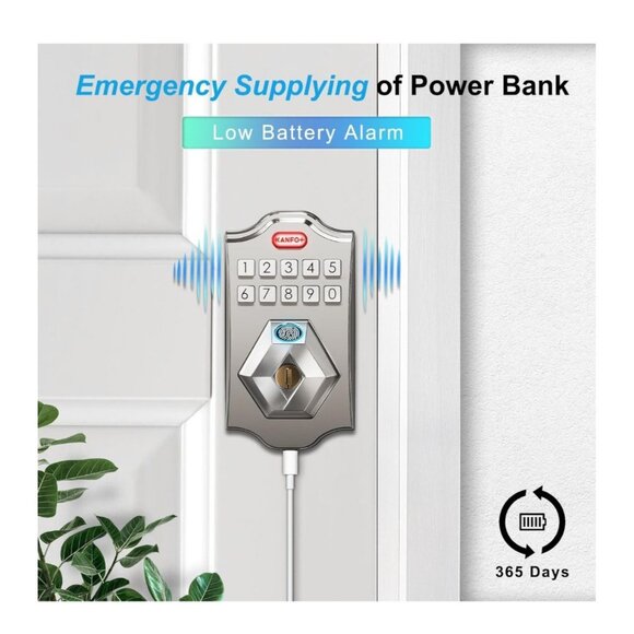 Smart Keypad & Fingerprint Door Lock‎ By Kanfox - Picture 3 of 7